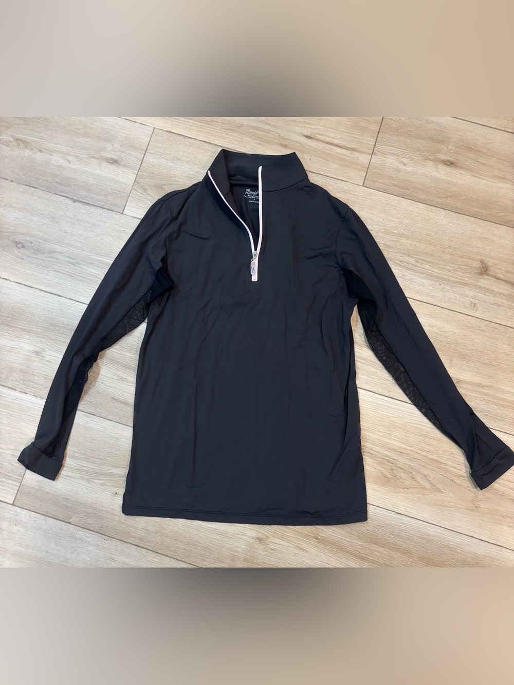 The Tailored Sportsman IceFil Long Sleeve 1/4 Zip Top Equestrian Gray Small S